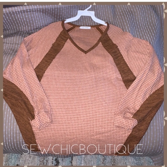 Dolman Sleeve Waffle Knit Top Anthropologie - Picture 3 of 4